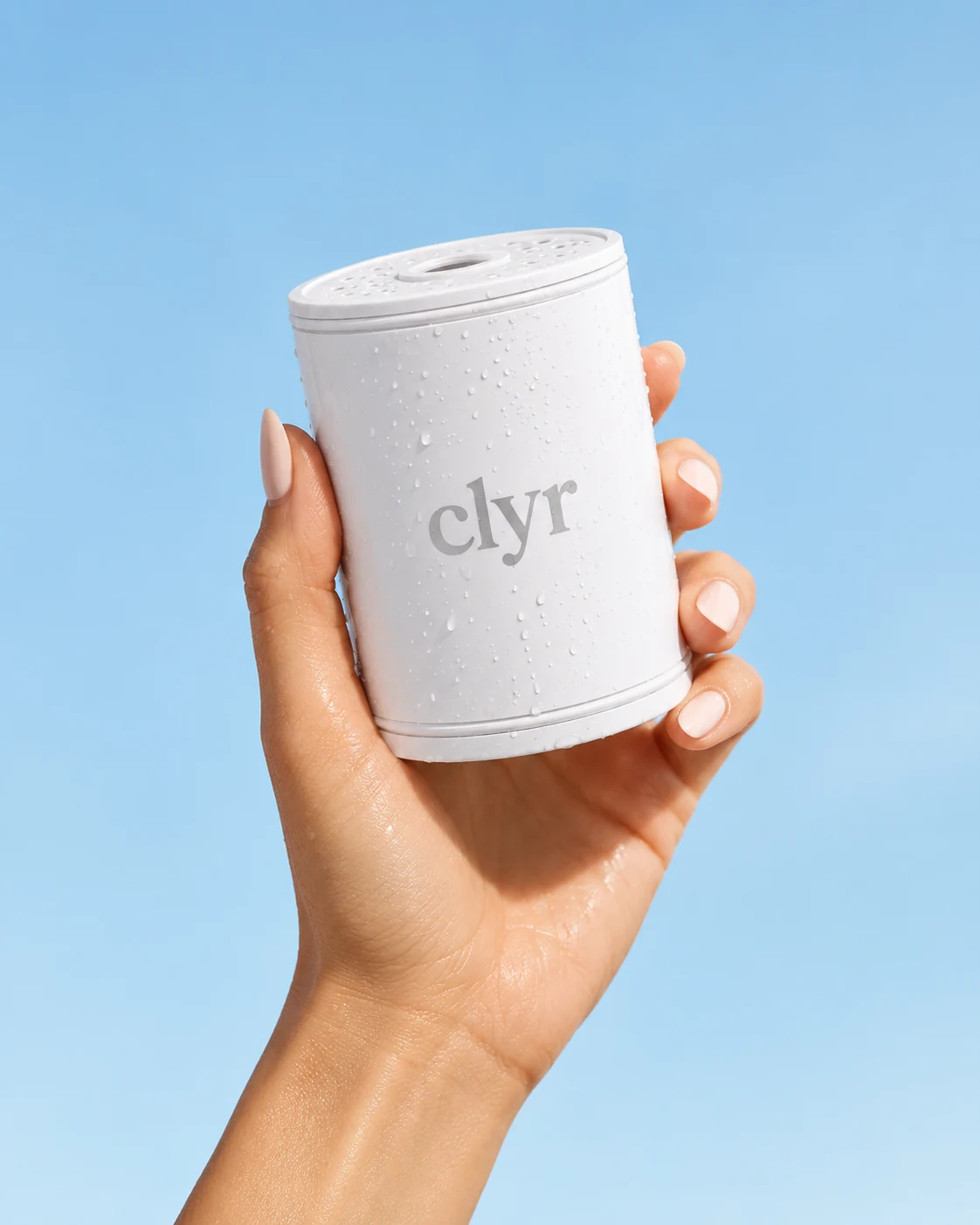 Clyr replacement filter shown in hand