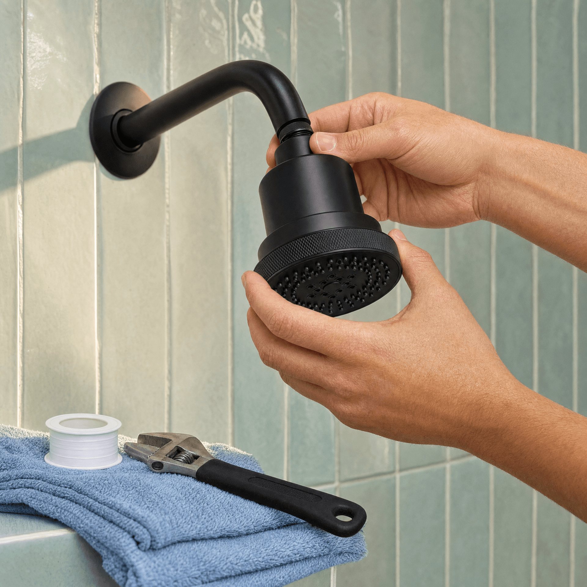 Clyr showerhead installation completed in about five minutes